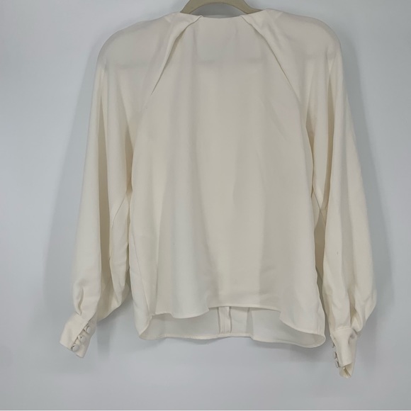 SOLD on another site. Cream Button Up Long Sleeve Amy Blouse Size 34 (XS) - Picture 7 of 9